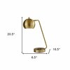 Homeroots Spherical Brass Metal Enhanced Tech Desk Lamp 372745